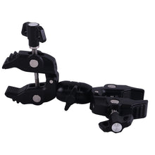 Заредете изображение във визуализатора на галерията – Double-sided clamp holder for the camera - black
