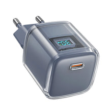 Заредете изображение във визуализатора на галерията – Acefast A53 PD 30W GaN USB-C charger with display - gray
