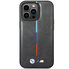 Заредете изображение във визуализатора на галерията – Case BMW BMHCP14L22PVTA iPhone 14 Pro 6.1" Grey/Grey Quilted Tricolor
