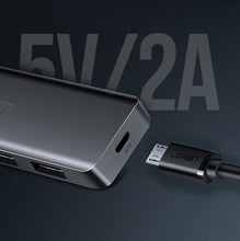 Заредете изображение във визуализатора на галерията – Ugreen USB HUB - 4x USB 3.2 Gen 1 with micro USB power port gray (CM219 50985)
