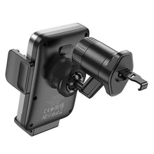 Заредете изображение във визуализатора на галерията – HOCO car holder with wireless charging to air vent HW13 Speed black
