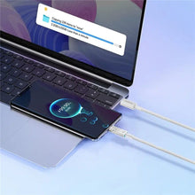 Заредете изображение във визуализатора на галерията – BASEUS cabel Type C to Type C Explorer Fast Charging 100W 1m stellar white P10319703221-00 / CB000043
