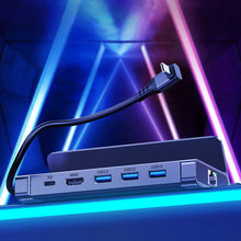 Заредете изображение във визуализатора на галерията – Choetch M52 HUB for Steam Deck USB-C - USB-C PD/USB-A/HDMI/RJ45 - Gray
