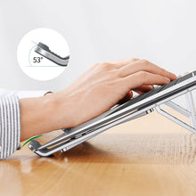 Заредете изображение във визуализатора на галерията – Ugreen foldable adjustable laptop stand silver (LP451)
