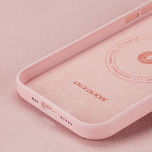Заредете изображение във визуализатора на галерията – Dux Ducis Grit Leather Case for iPhone 14 Elegant Faux Leather Cover (MagSafe Compatible) Pink
