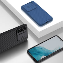 Заредете изображение във визуализатора на галерията – Nillkin CamShield Pro Case for Samsung Galaxy A54 5G cover with camera cover blue
