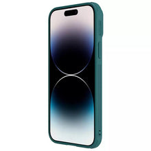 Заредете изображение във визуализатора на галерията – Nillkin CamShield S Leather Magnetic Case for Iphone 14 Pro green
