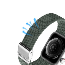 Заредете изображение във визуализатора на галерията – Dux Ducis Strap (Mixture II Version) strap for Apple Watch SE, 8, 7, 6, 5, 4, 3, 2, 1 (41, 40, 38 mm) braided bracelet olive green
