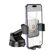 Заредете изображение във визуализатора на галерията – Borofone Car holder BH210 Riley with induction charging to dashboard black
