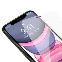 Заредете изображение във визуализатора на галерията – Baseus Full Screen Tempered Glass for iPhone 11 / XR with Speaker Cover 0.4mm + Mounting Kit
