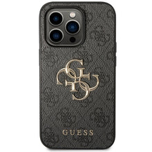 Заредете изображение във визуализатора на галерията – Original Case GUESS 4G Big Metal Logo GUHCP15L4GMGGR for Iphone 15 Pro grey
