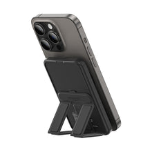 Заредете изображение във визуализатора на галерията – Amazing Thing Power bank Thunder Pro Stand 5000mAh TPM5KSBK - Type C - magnetic with induction charger black
