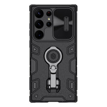 Заредете изображение във визуализатора на галерията – Nillkin CamShield Armor Pro Case Cover For Samsung Galaxy S23 Ultra Armor Cover With Camera Protector Ring Stand Black
