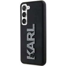 Заредете изображение във визуализатора на галерията – Karl Lagerfeld 3D Rubber Glitter Logo case for Samsung Galaxy S23+ - black

