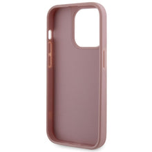 Заредете изображение във визуализатора на галерията – Original Case GUESS Rhinestone Triangle hardcase GUHCP14LHDGTPP for Iphone 14 Pro pink
