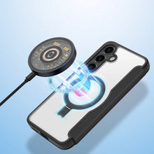 Заредете изображение във визуализатора на галерията – Dux Ducis Skin X Pro case with magnetic ring / stand for Samsung S24+ - black
