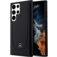 Заредете изображение във визуализатора на галерията – Original Case MERCEDES Leather Urban MEHCS23LARMBK for Samsung Galaxy S23 Ultra Black
