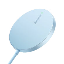 Заредете изображение във визуализатора на галерията – Baseus Simple Mini3 magnetic charger MagSafe Qi 15W blue
