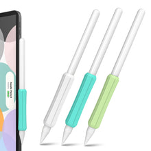Заредете изображение във визуализатора на галерията – Stoyobe Silicone Holder Set of Silicone Holders for Apple Pencil 1 / Apple Pencil 2 / Huawei M-Pencil Turquoise+Light Green+White (3 Pack)
