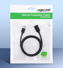 Заредете изображение във визуализатора на галерията – Ugreen cable cord extension adapter USB 3.0 (female) - USB 3.0 (male) 2 m black (US129 10373)
