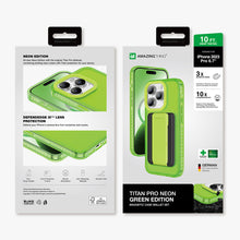 Заредете изображение във визуализатора на галерията – Amazing Thing Titan Pro Neon Mag Wallet Case IP156.7PTWGN for Iphone 15 Pro Max green with stand
