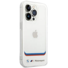 Заредете изображение във визуализатора на галерията – Case BMW BMHCP14X22HMCH iPhone 14 Pro Max 6.7" white/white Transparent Center
