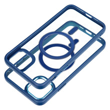 Заредете изображение във визуализатора на галерията – Color Edge Mag Cover case compatible with MagSafe for IPHONE 11 PRO MAX navy blue
