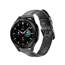 Заредете изображение във визуализатора на галерията – Dux Ducis Leather Strap Strap For Samsung Galaxy Watch / Huawei Watch / Honor Watch (20mm band) Leather Wristband Black (Business Version)
