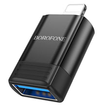 Заредете изображение във визуализатора на галерията – Borofone Adapter BV18 - Lightning to USB - black
