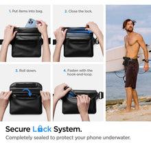 Заредете изображение във визуализатора на галерията – Spigen a621 universal waterproof case &amp; waist bag black - TopMag
