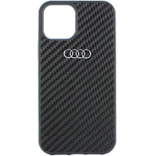 Заредете изображение във визуализатора на галерията – Audi Carbon Fiber iPhone 12/12 Pro 6.1" black/black hardcase AU-TPUPCIP12P-R8/D2-BK

