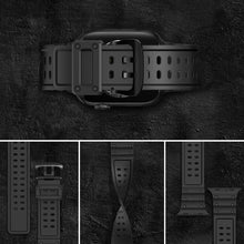 Заредете изображение във визуализатора на галерията – Strap Triple Protection strap for Apple Watch Ultra, SE, 8, 7, 6, 5, 4, 3, 2, 1 (49, 45, 44, 42 mm) band bracelet black
