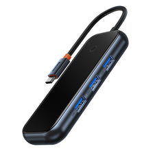 Заредете изображение във визуализатора на галерията – Baseus AcmeJoy HUB 4-Port USB-C to 1xUSB-C / 4xUSB3.0 dark gray
