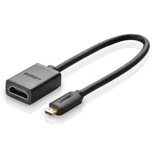 Заредете изображение във визуализатора на галерията – Ugreen cable adapter cable HDMI adapter - micro HDMI 19 pin 20cm black (20134)
