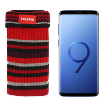Заредете изображение във визуализатора на галерията – TelOne mobile phone sock with neck strap, stripes design 07

