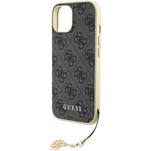 Заредете изображение във визуализатора на галерията – Guess 4G Charms Collection case for iPhone 15 - gray
