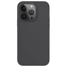 Заредете изображение във визуализатора на галерията – Uniq Lino Hue iPhone 15 Pro 6.1" case Magclick Charging gray/charcoal gray
