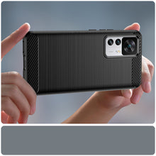 Заредете изображение във визуализатора на галерията – Carbon Case case for Xiaomi 12T Pro / Xiaomi 12T flexible silicone carbon cover black
