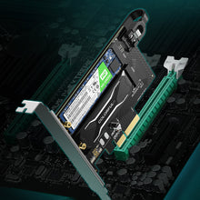 Заредете изображение във визуализатора на галерията – Ugreen expansion card adapter PCIe 3.0 x4 to SSD M.2 M-Key / M.2 B-Key black (CM302)
