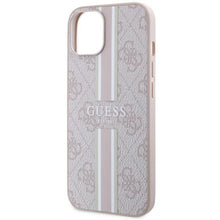 Заредете изображение във визуализатора на галерията – Guess GUHMP14MP4RPSP iPhone 14 Plus 6.7" pink/pink hardcase 4G Printed Stripes MagSafe

