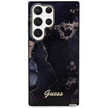 Заредете изображение във визуализатора на галерията – Guess GUHCS23LHTMRSK S23 Ultra S918 black/black hardcase Golden Marble Collection
