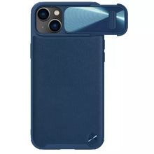 Заредете изображение във визуализатора на галерията – Nillkin CamShield S Leather Magnetic Case for Iphone 14/13 blue
