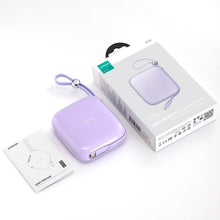 Заредете изображение във визуализатора на галерията – Joyroom powerbank 10000mAh Jelly Series 22.5W with built-in USB C cable purple (JR-L002)
