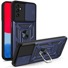 Заредете изображение във визуализатора на галерията – Hybrid Armor Camshield case for Samsung Galaxy A13 5G armored case with camera cover blue
