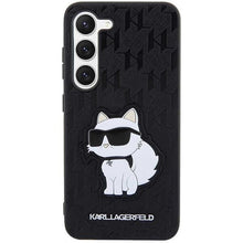 Заредете изображение във визуализатора на галерията – Karl Lagerfeld KLHCS23SSAKLHCPK S23 S911 hardcase black/black Saffiano Monogram Choupette
