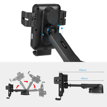 Заредете изображение във визуализатора на галерията – Joyroom Qi wireless 15W automatic car charger electric phone holder (dashboard and air vent) black (JR-ZS219)
