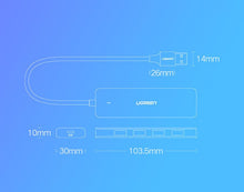 Заредете изображение във визуализатора на галерията – Ugreen USB HUB - 4x USB 3.2 Gen 1 with micro USB power port gray (CM219 50985)
