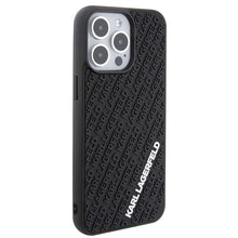 Заредете изображение във визуализатора на галерията – Original Pouch KARL LAGERFELD hardcase 3D Rubber Multi Logo KLHCP15X3DMKRLK for Iphone 15 Pro Max Black
