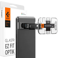 Заредете изображение във визуализатора на галерията – Spigen OPTIK.TR ”EZ FIT” CAMERA PROTECTOR 2-PACK GOOGLE PIXEL 7A BLACK
