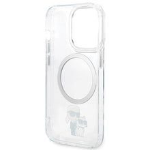 Заредете изображение във визуализатора на галерията – Karl Lagerfeld KLHMP13LHNKCIT iPhone 13 Pro 6.1" hardcase transparent Iconic Karl&amp;Choupette Magsafe
